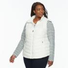 Plus Size Tek Gear Hooded Puffer Vest, Women's, Size: 2xl, White