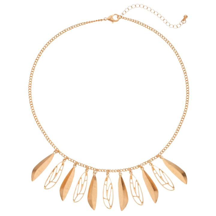 Gold Tone Multi Drop Collar Necklace, Women's
