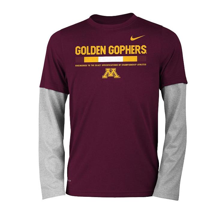 Boys 8-20 Nike Minnesota Golden Gophers Legend Tee Set, Size: S 8, Red