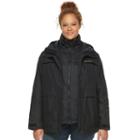 Plus Size Columbia Eagles Call Hooded 3-in-1 Systems Jacket, Women's, Size: 2xl, Grey (charcoal)