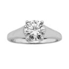 Forever Brilliant Round-cut Lab-created Moissanite Engagement Ring In 14k White Gold (1 1/2 Ct. T.w.), Women's, Size: 9