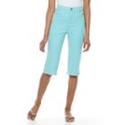 Petite Gloria Vanderbilt Amanda Skimmer Pants, Women's, Size: 10 Petite, Turquoise/blue (turq/aqua)