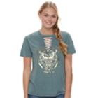 Juniors' Harry Potter Metallic Lace-up Graphic Tee, Teens, Size: Large, Grey