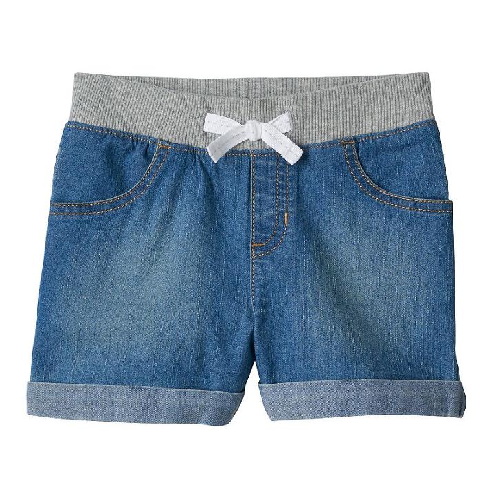 Girls 4-10 Jumping Beans&reg; Pull On Denim Shorts, Girl's, Size: 5, Blue Other