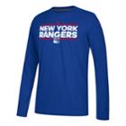 Men's Adidas New York Rangers Dassler Long-sleeved Tee, Size: Xxl, Ran Blue