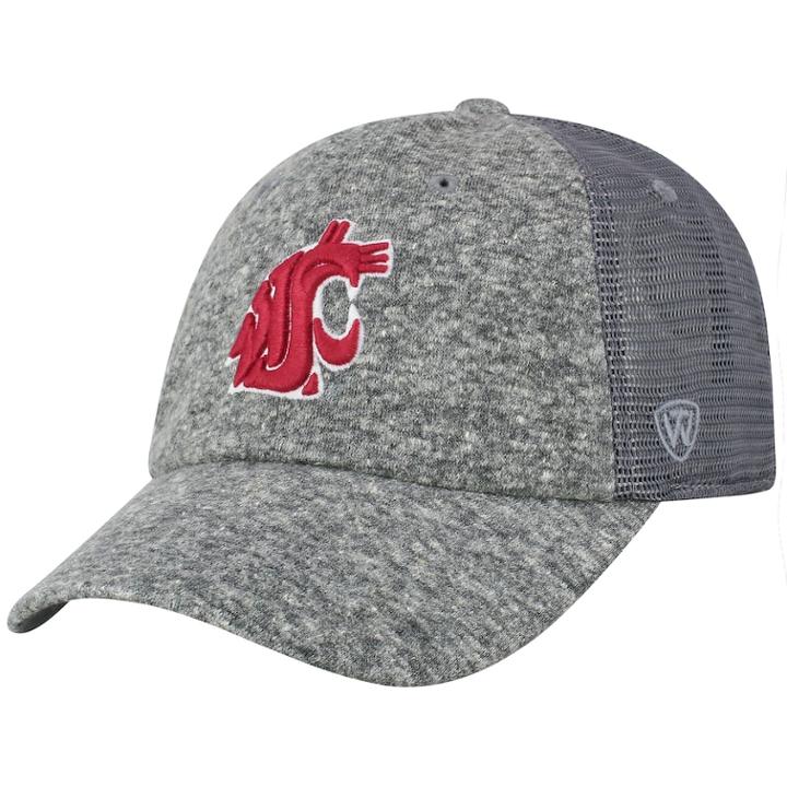 Adult Top Of The World Washington State Cougars Fragment Adjustable Cap, Men's, Med Grey