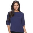 Women's Apt. 9&reg; Lace Raglan Top, Size: Small, Drk Purple