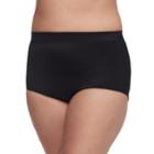 Plus Size A Shore Fit High-waisted Brief Bottoms, Women's, Size: 16 W, Black