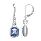 Simply Vera Vera Wang Blue Rectangular Stone Nickel Free Drop Earrings, Women's, Brt Blue