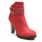 Kisses By 2 Lips Too Too Lift Women's High Heel Ankle Boots, Girl's, Size: Medium (9), Red