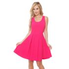 Women's White Mark Pleated Fit & Flare Dress, Size: Small, Dark Pink