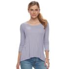 Women's Sonoma Goods For Life&trade; Ribbed Scoopneck Tee, Size: Xxl, Med Purple