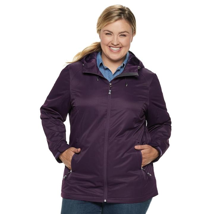 Plus Size Zeroxposur Samara Hooded Rain Jacket, Women's, Size: 2xl, Med Purple