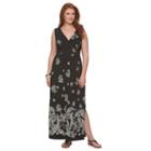 Plus Size Chaps Paisley Maxi Dress, Women's, Size: 20 W, Black