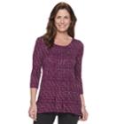 Women's Croft & Barrow&reg; Pleat-front Tunic, Size: Small, Drk Purple