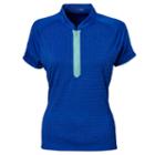 Women's Nancy Lopez Desire Quarter-zip Golf Polo, Size: Medium, Grey
