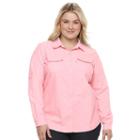 Plus Size Columbia Amberley Stream Button-down Shirt, Women's, Size: 3xl, Pink Ovrfl