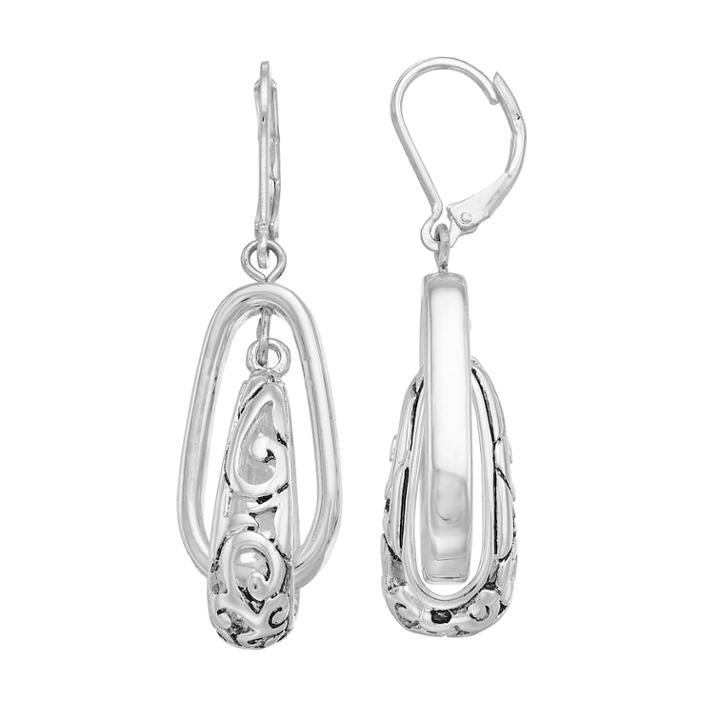 Napier Filigree Interlocked Drop Earrings, Women's, Silver