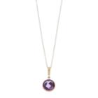 10k Gold Amethyst Pendant Necklace, Women's, Size: 18, Purple