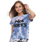 Juniors' Not Sorry Tie-dye Crop Tee, Teens, Size: Xs, Brown Over
