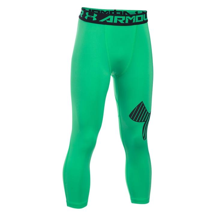 Boys 8-20 Under Armour Logo 3/4-length Base Layer Leggings, Size: Xl, Beige