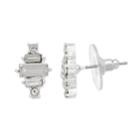 Lc Lauren Conrad Staggered Baguette Nickel Free Stud Earrings, Women's, Silver