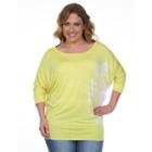 Plus Size White Mark Tie Dyed Tunic, Women's, Size: 2xl, Yellow