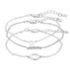 Lc Lauren Conrad Silver Tone Bracelet Set, Women's