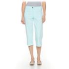 Women's Briggs Straight-leg Capris, Size: 12, Light Blue