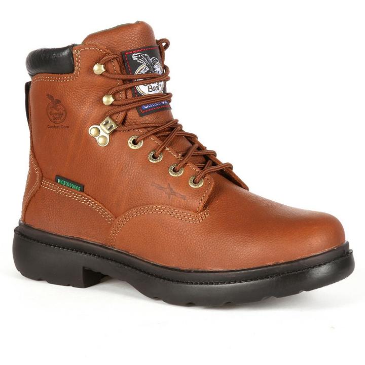 Georgia Boot Fixpoint Farm & Ranch Men's 6-in. Waterproof Work Boots, Size: Medium (8.5), Brown