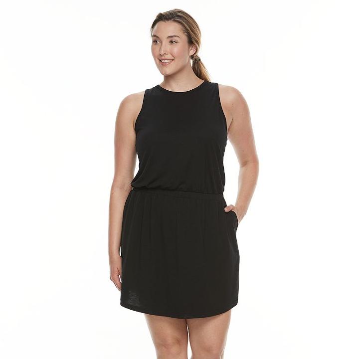 Plus Size Tek Gear&reg; Jersey Drop-waist Dress, Women's, Size: 1xl, Black