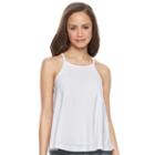 So, Juniors' &reg; Lace-up Back Halter Top, Girl's, Size: Medium, White