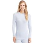 Women's Cuddl Duds Softwear Crewneck Top, Size: Medium, Med Blue