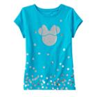 Disney's Minnie Mouse Girls 4-10 Glitter Graphic Tee By Jumping Beans&reg;, Girl's, Size: 8, Turquoise/blue (turq/aqua)