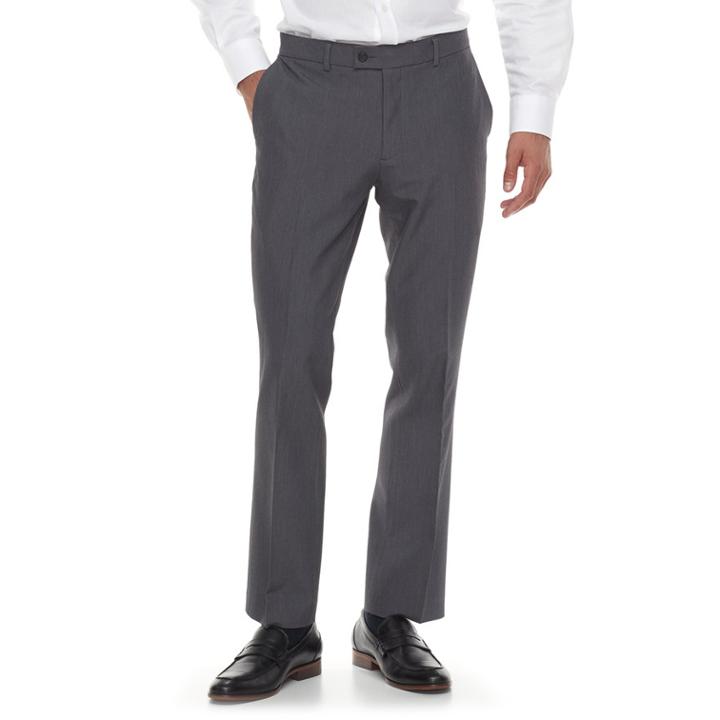 Men's Apt. 9&reg; Smart Temp Premier Flex Extra-slim Fit Dress Pants, Size: 30x32, Med Grey