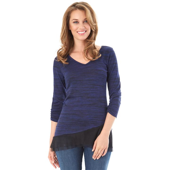 Women's Apt. 9&reg; Asymmetrical Top, Size: Xlrg Av/rg, Blue (navy)