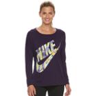 Nike, Women's Long Sleeve Graphic Tee, Size: Medium, Brt Purple