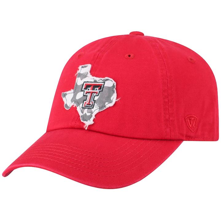 Adult Top Of The World Texas Tech Red Raiders Slove Cap, Women's, Med Red