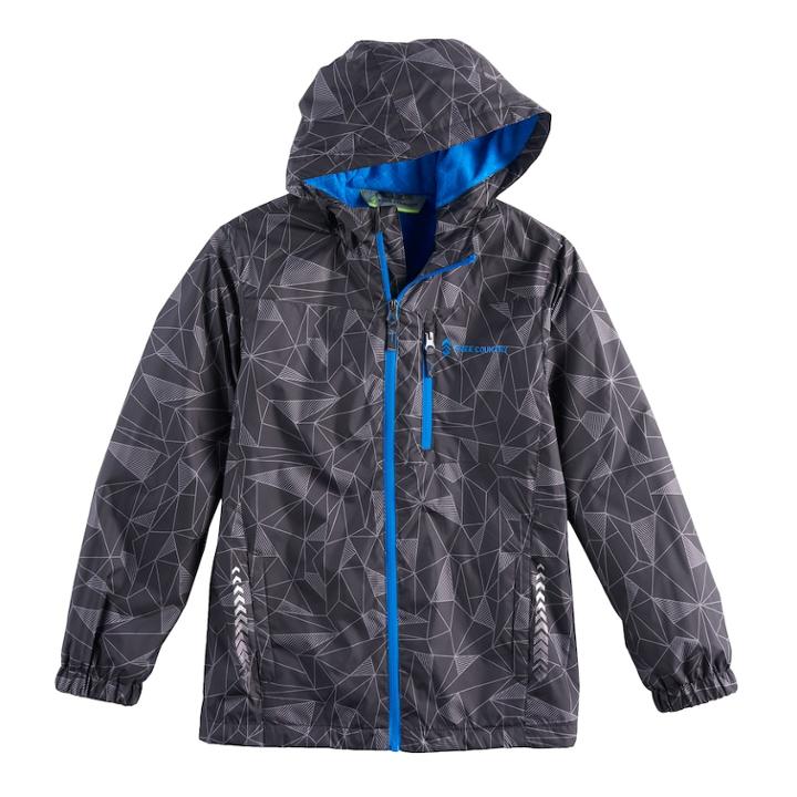 Boys 8-20 Free Country Printed Jacket, Size: Medium, Black