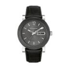 Wittnauer Men's Leather Watch, Black