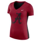 Women's Nike Alabama Crimson Tide Dri-fit Touch Tee, Size: Large, Red