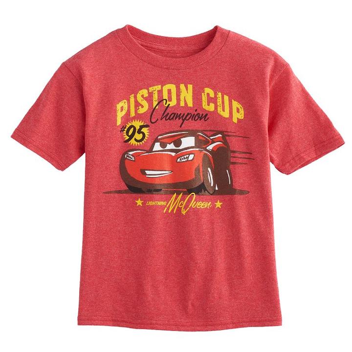 Disney / Pixar Cars 3 Boy 4-7 Lightning Mcqueen Piston Cup Champion Tee, Size: 7, Dark Pink