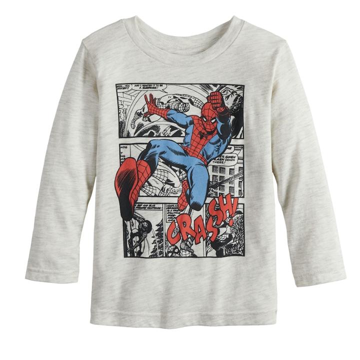Toddler Boy Jumping Beans&reg; Marvel Spider-man Crash Graphic Tee, Size: 5t, Beige