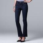 Women's Simply Vera Vera Wang Bootcut Jeans, Size: 2 Long, Dark Blue