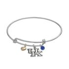 Fiora Sterling Silver Kentucky Wildcats Charm Bangle Bracelet, Women's, Blue