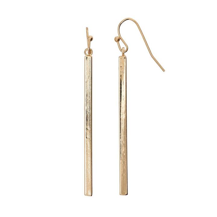 Lc Lauren Conrad Stick Linear Drop Earrings, Women's, Gold