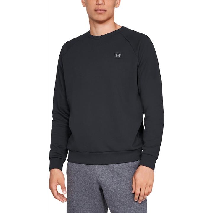 Men's Under Armour Rival Fleece Crew Fleece, Size: Large, Black
