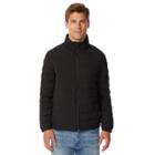 Men's Heat Keep Modern-fit Packable Stretch Puffer Jacket, Size: Large, Black