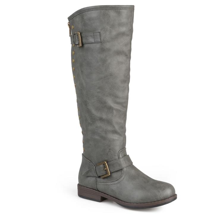 Journee Collection Spokane Women's Knee-high Boots, Size: 8 Wc, Dark Grey