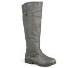 Journee Collection Spokane Women's Knee-high Boots, Size: 8 Wc, Dark Grey